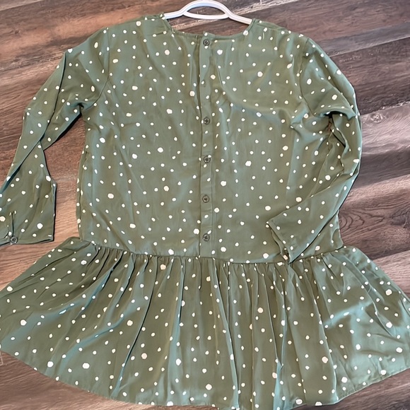 No longer wear, short green with white polka dot dress or top. - Picture 4 of 4
